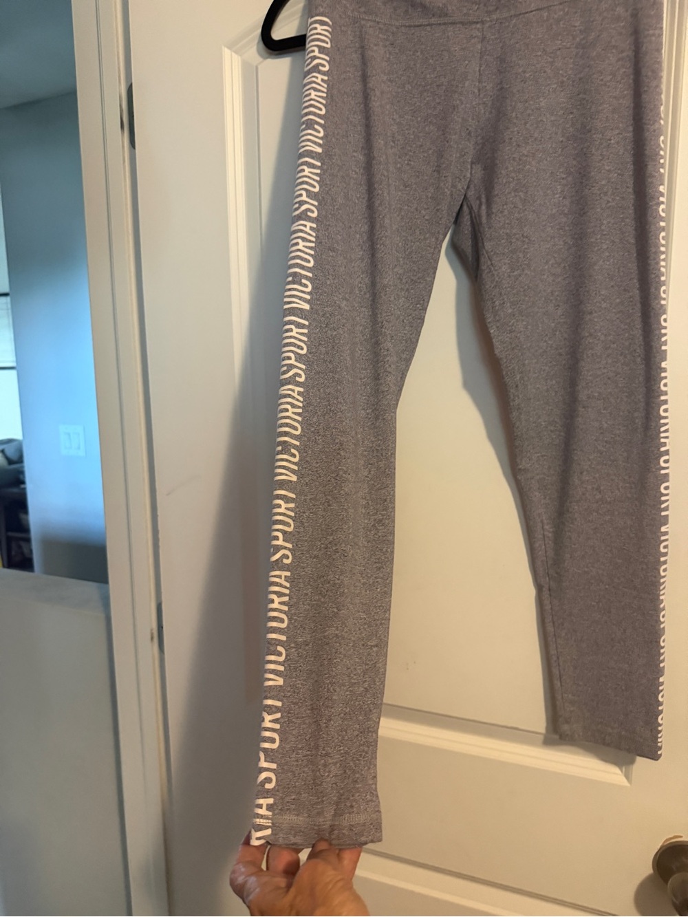 Victoriaās Sport M Athletic Leggings with Victoria Sport Spell Out down the legs